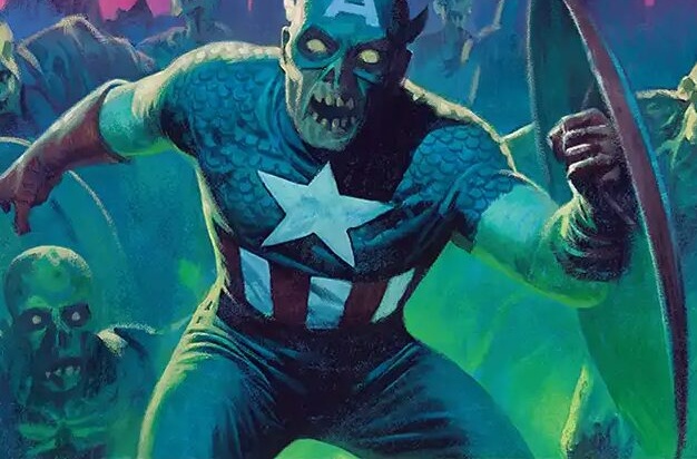 Zombie Captain America, Wilhelt the Rotcleaver — arte oficial de Marvel: Zombies