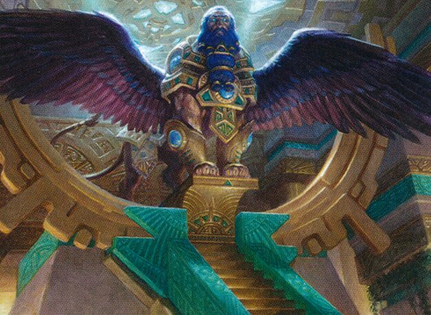Arte oficial de Azor, the Lawbringer, ejemplo de su papel en Commander
