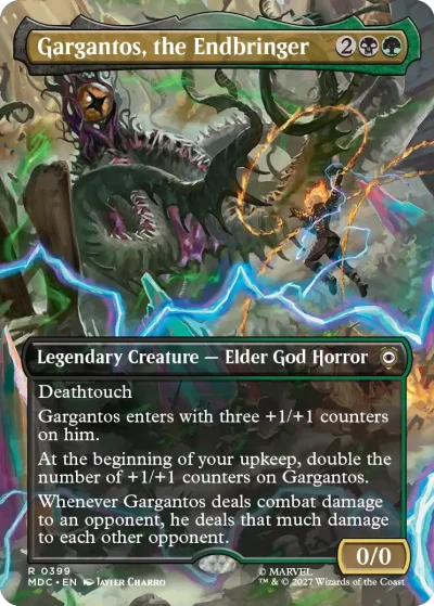 Carta completa de Gargantos, the Endbringer, spoiler oficial ilustrado por Javier Charro