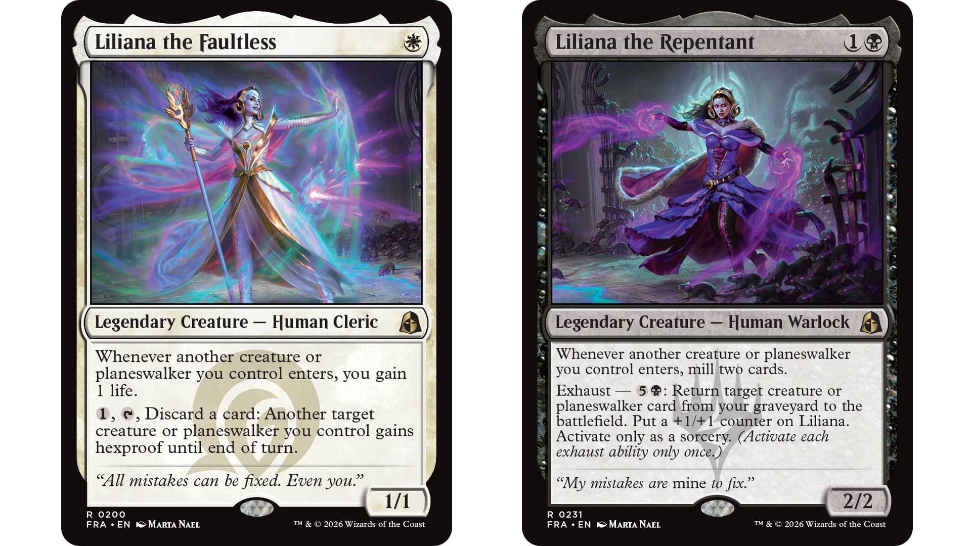 Liliana the Repentant y Liliana the Faultless - Reality Fracture
