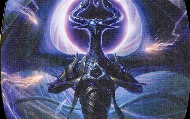 Arte oficial de Nicol Bolas, Dragon-God, ejemplo de su papel en Commander