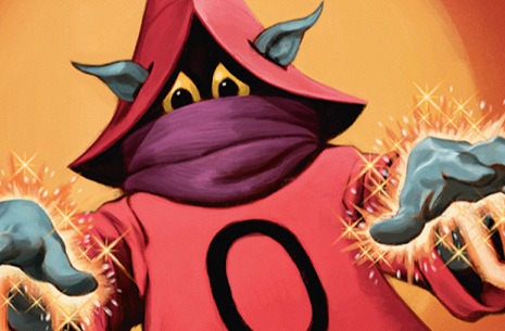 Detalle de Orko del mismo arte oficial, David Robert Hovey — Secret Lair Masters of the Universe