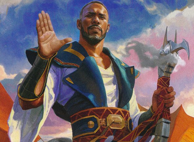 Arte oficial de Oath of Teferi, ejemplo de su papel en Commander